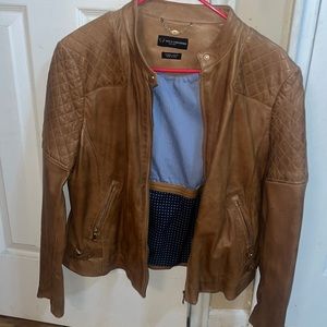 Cognac leather jacket like new